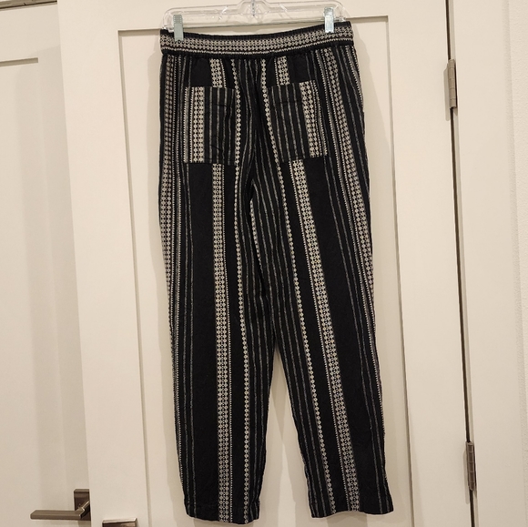 Anthropologie Black and White Drawstring Pants Size Small - Picture 3 of 11